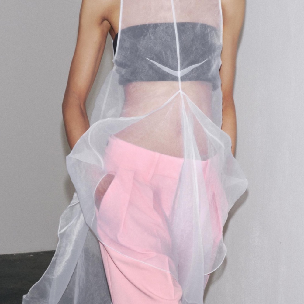 Zara ZW COLLECTION ORGANZA VOLUME DRESS